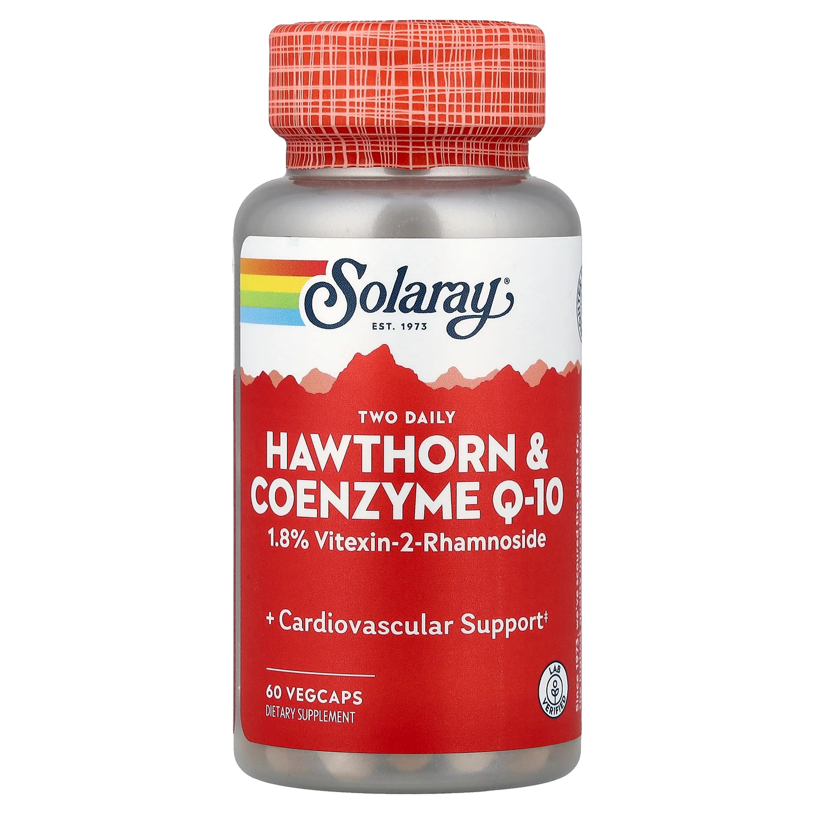 2 X Solaray, Two Daily, Hawthorn & Coenzyme Q-10, 60 VegCaps