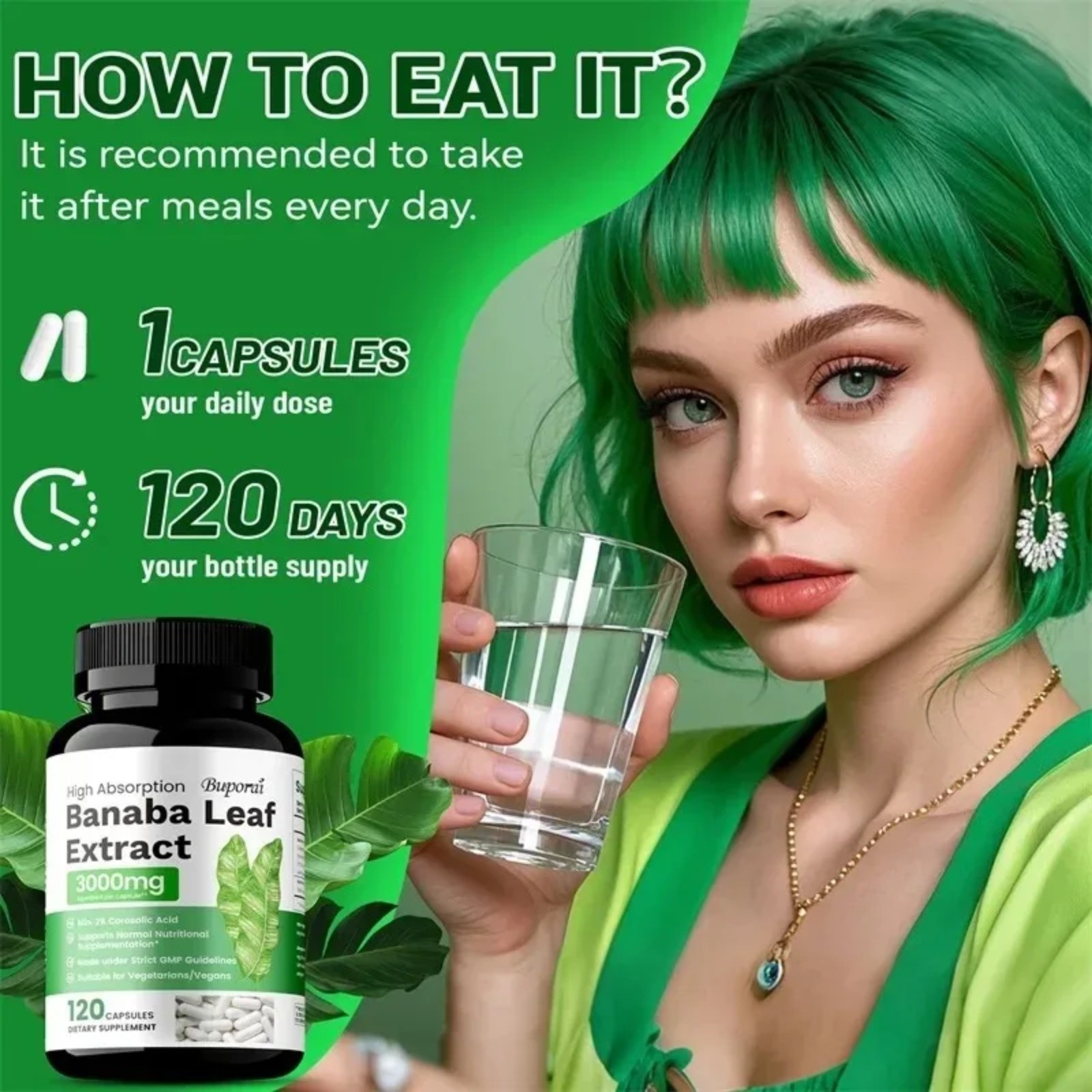 Banaba Leaf Extract 120pcs – Healthy Blood Levels and Daily Health Maintenance