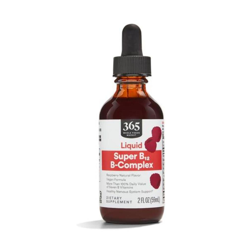 365 by Whole Foods Market, Super B-12 B-Complex Liquid Supplement, Raspberry Nat