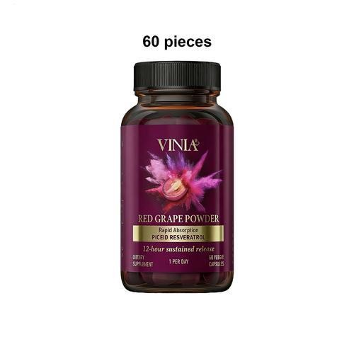 VINIA Piceid Resveratrol Supplement Non-GMO, Increases Blood Flow 60pcs/box