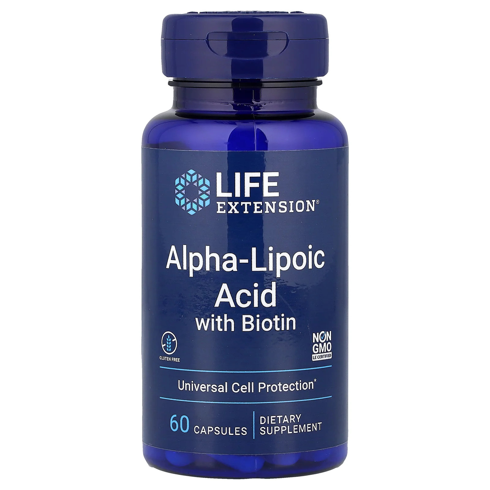 2 X Life Extension, Alpha-Lipoic Acid with Biotin, 60 Capsules