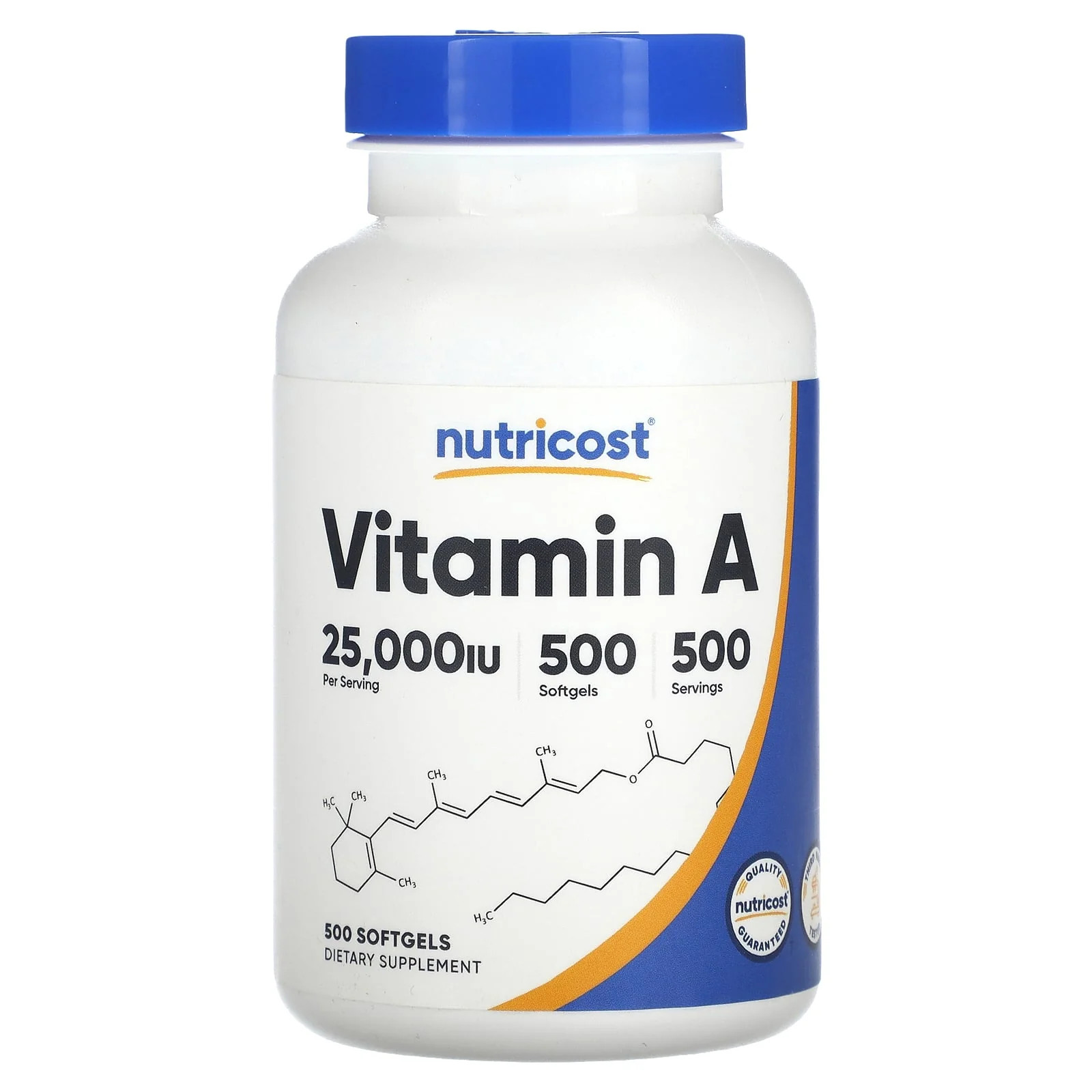 2 X Nutricost, Vitamin A, 25,000 IU, 500 Softgels