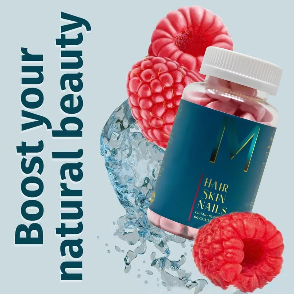 WEEM Hair Skin Nails Gummies Vegan Biotin Vitamins For Healthy Growth Pack of 1