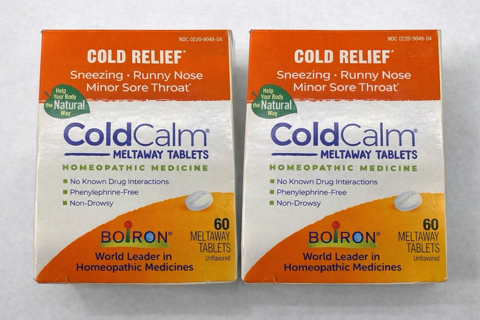 2 Pack Boiron Cold Calm Homeopathic Medicine 60 Tablets Exp 03/2030