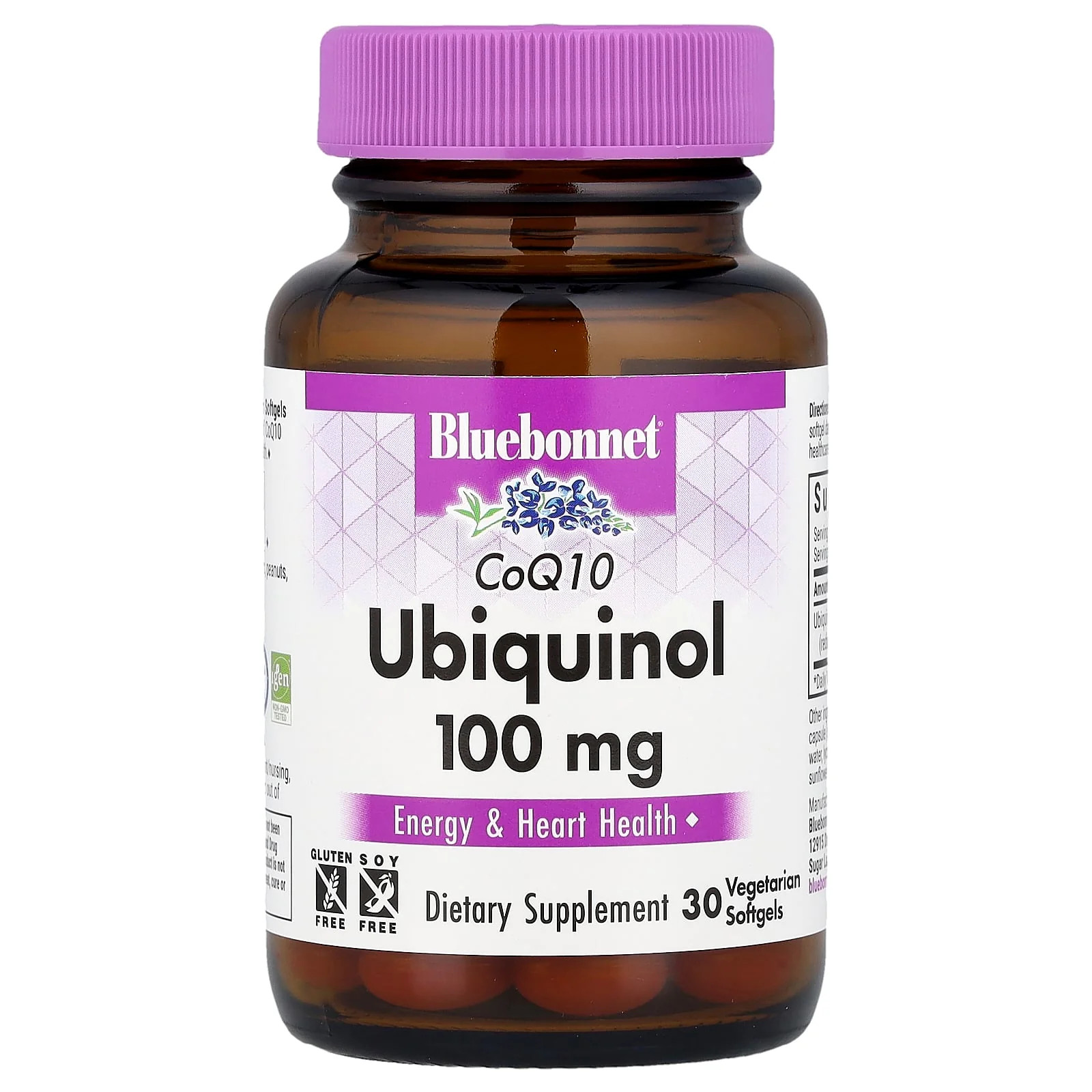 2 X Bluebonnet Nutrition, CoQ10 Ubiquinol, 100 mg, 30 Vegetarian Softgels