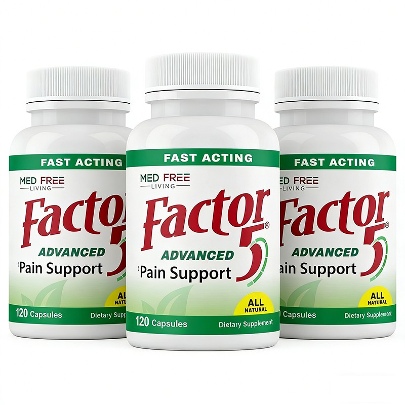 1-5pack Med Free of Living Factor 5 Organic Joint & Muscle Supports Complex 120