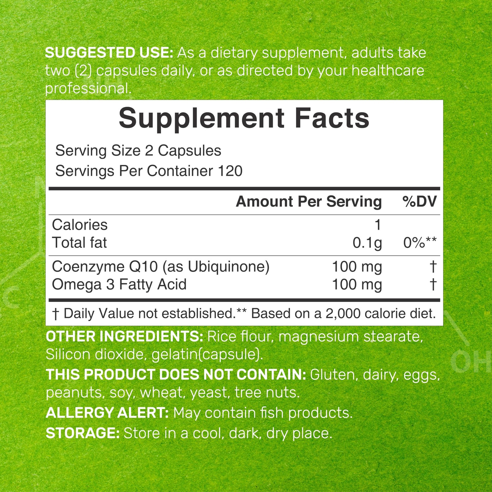 DEAL SUPPLEMENT CoQ10 100mg with Omega 3 100mg, 240 240 Count (Pack of 1)