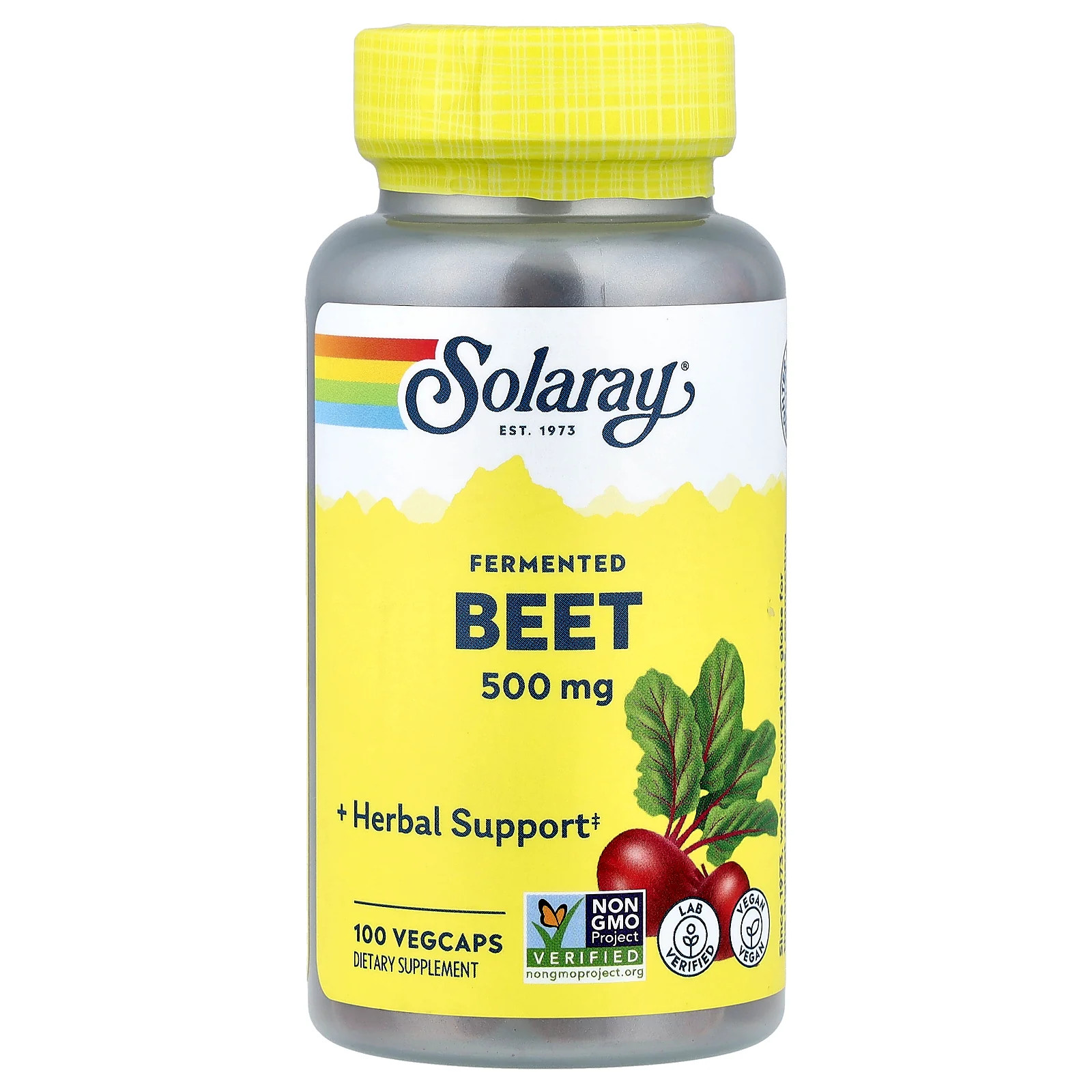 2 X Solaray, Fermented Beet, 500 mg, 100 VegCaps
