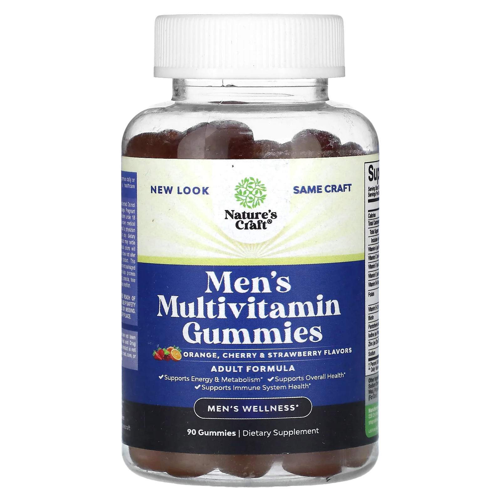 2 X Nature’s Craft, Men’s Multivitamin Gummies, Orange, Cherry & Strawberry , 9