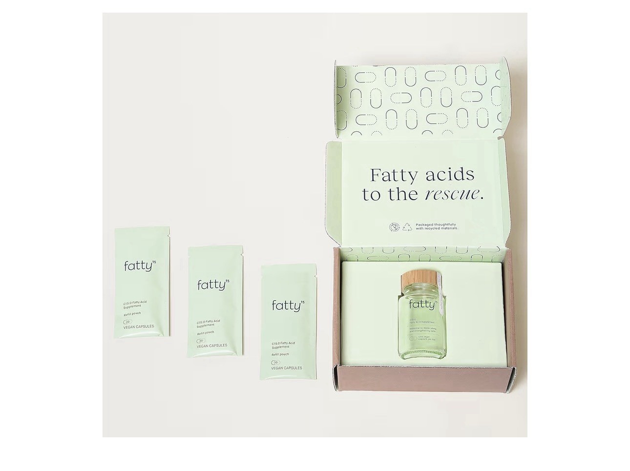 Fatty15 C15:0 Pentadecanoic Acid Healthy Aging Supplement 90 Caps 3 Month
