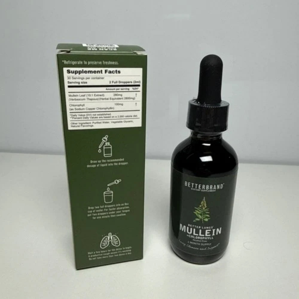 Betterbrand Better Lungs Mullein Leaf Extract Lung Cleanse & Support
