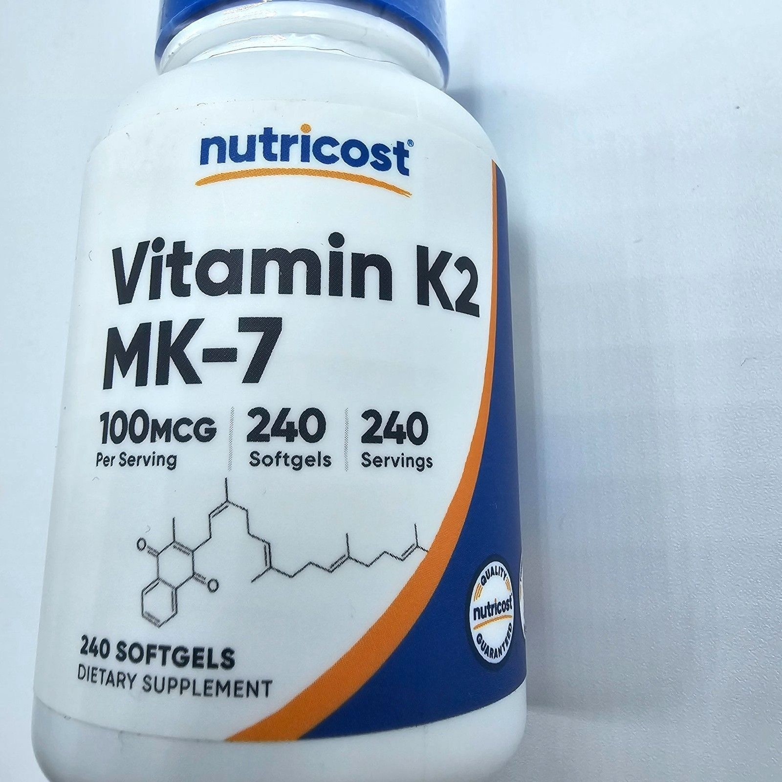 Nutricost Vitamin K2 MK-7 100mcg 240 Softgels Sealed Exp 5/2028