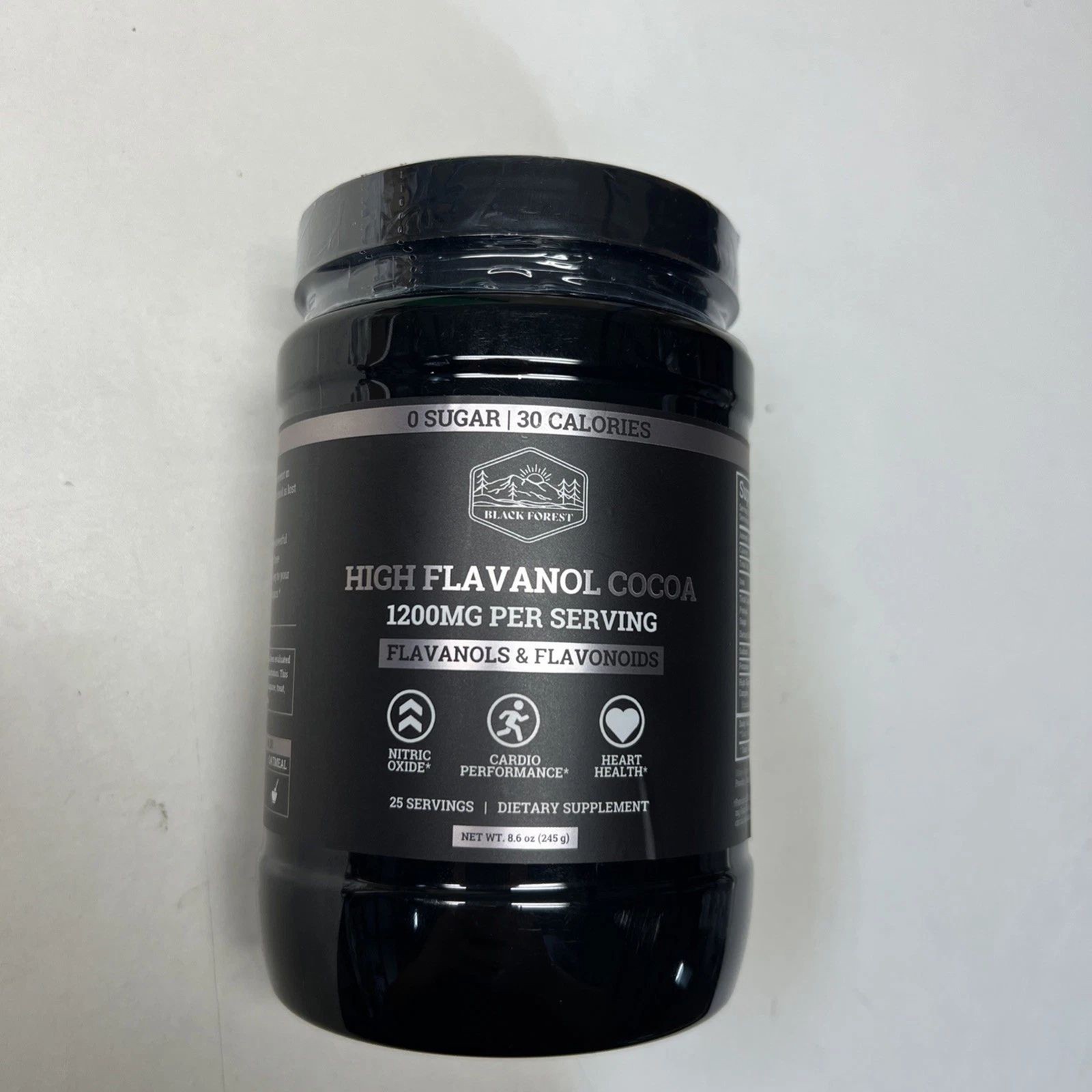 Black 1200mg Premium Flavanol Cocoa Ground, Forest Flavonoids, Antioxidant`