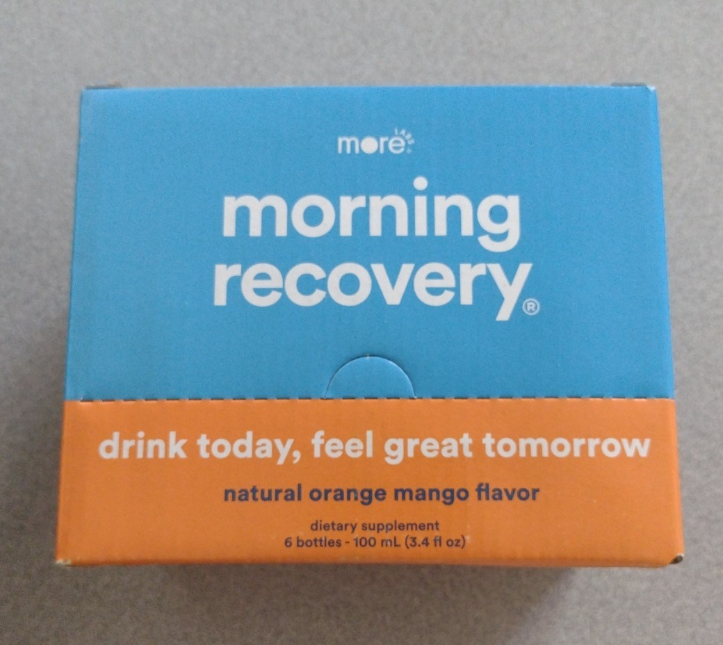 Morning Recovery Dietary Supplement Drink Orange Mango 6 Bottles Exp 12/5/2026