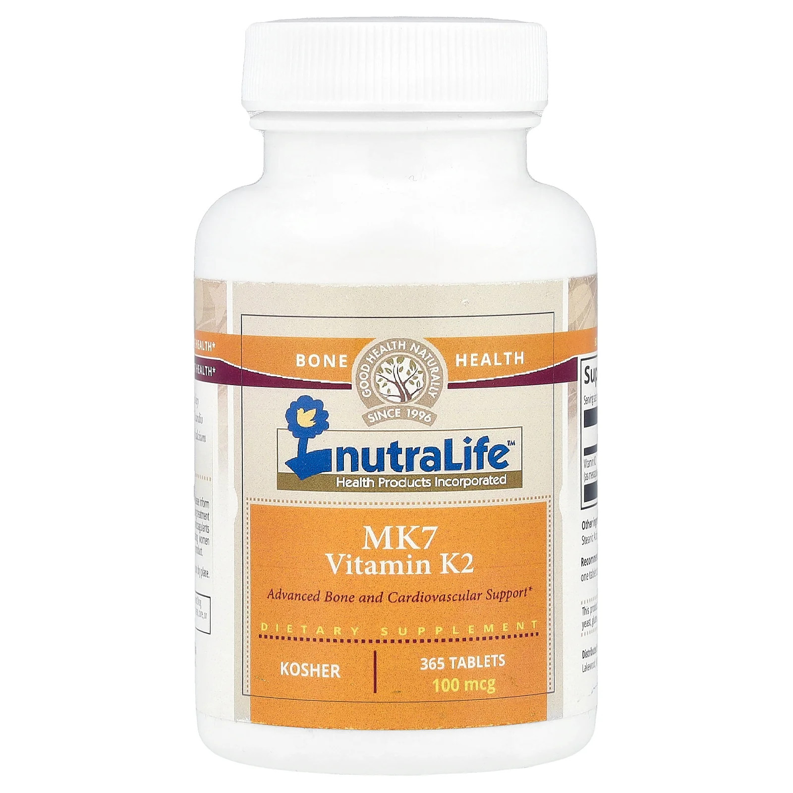 2 X NutraLife, MK7 Vitamin K2, 100 mcg, 365 Tablets