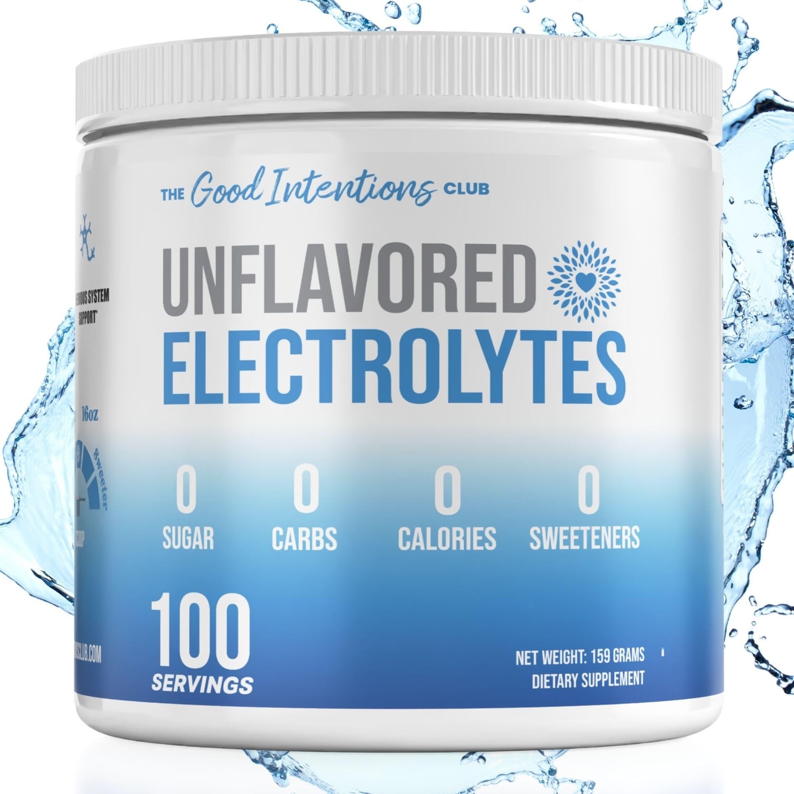 Unflavored Electrolytes – 100 Servings – Unflavored Electrolytes Powder – Uns…