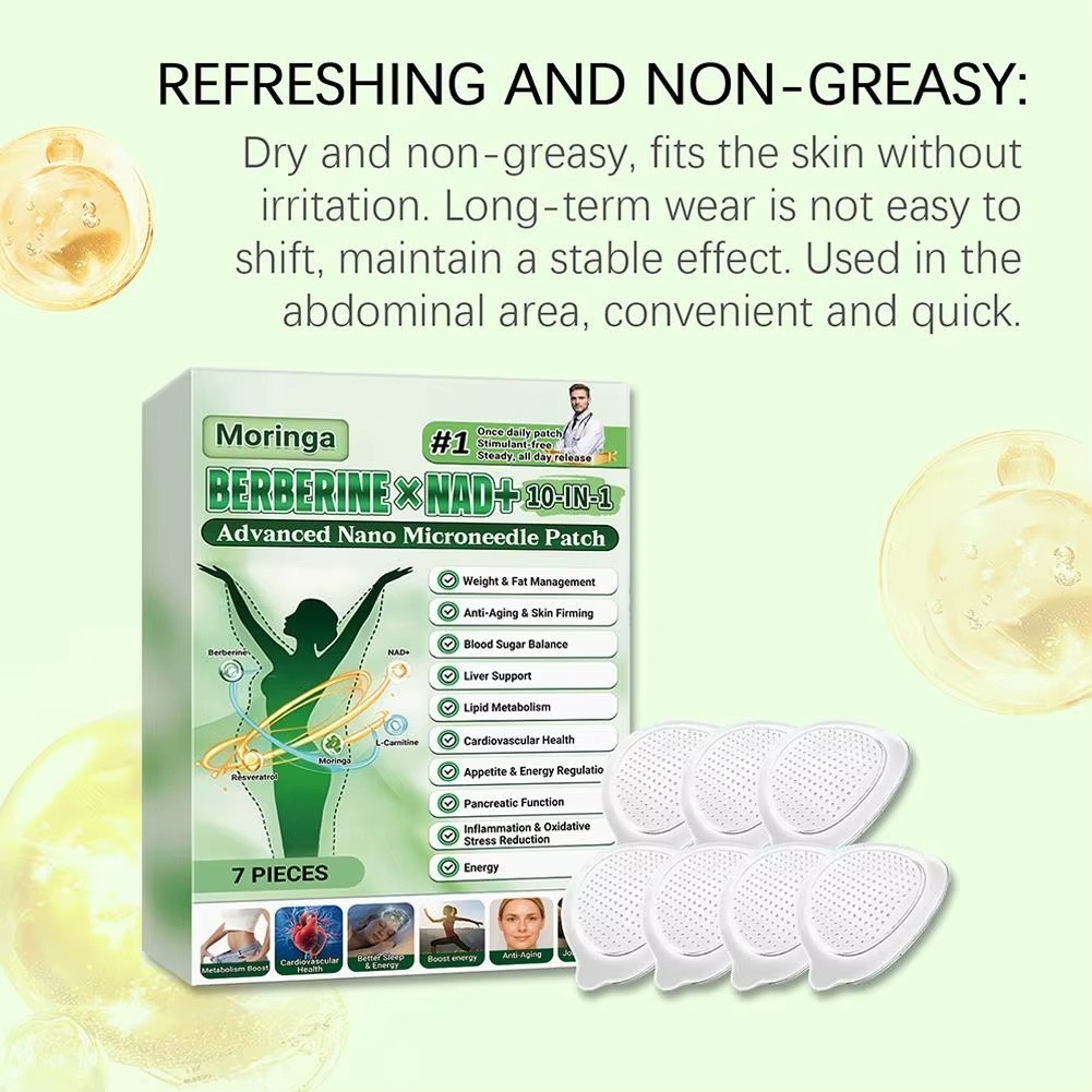 50% OFF Moringa Berberine x NAD+ 10-in-1 Advanced Nano Microneedle Patches New