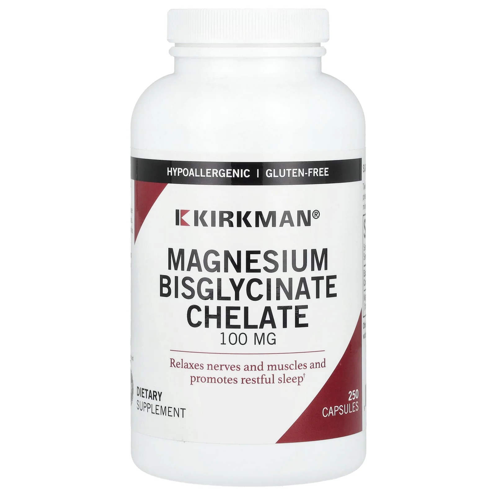 2 X Kirkman Labs, Magnesium Bisglycinate Chelate, 100 mg, 250 Capsules