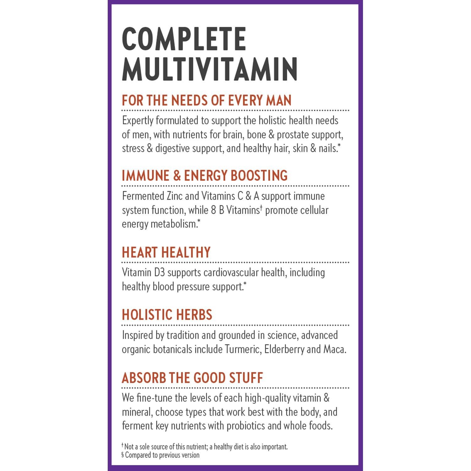 6/2026 New Chapter Men’s Multivitamin for Immune, Stress, Heart + Energy Support