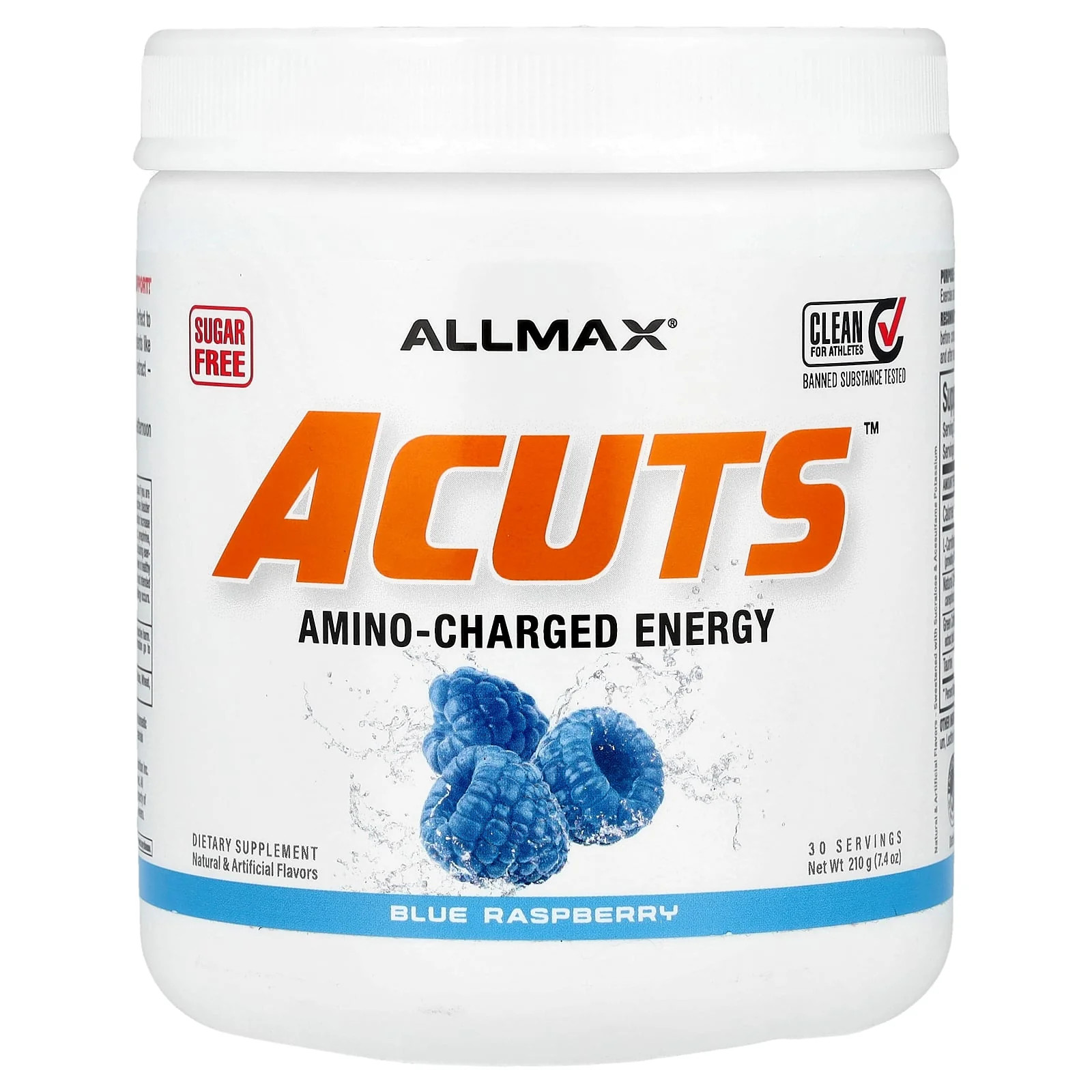 2 X ALLMAX, ACUTS�, Amino-Charged Energy, Blue Raspberry, 7.4 oz (210 g)