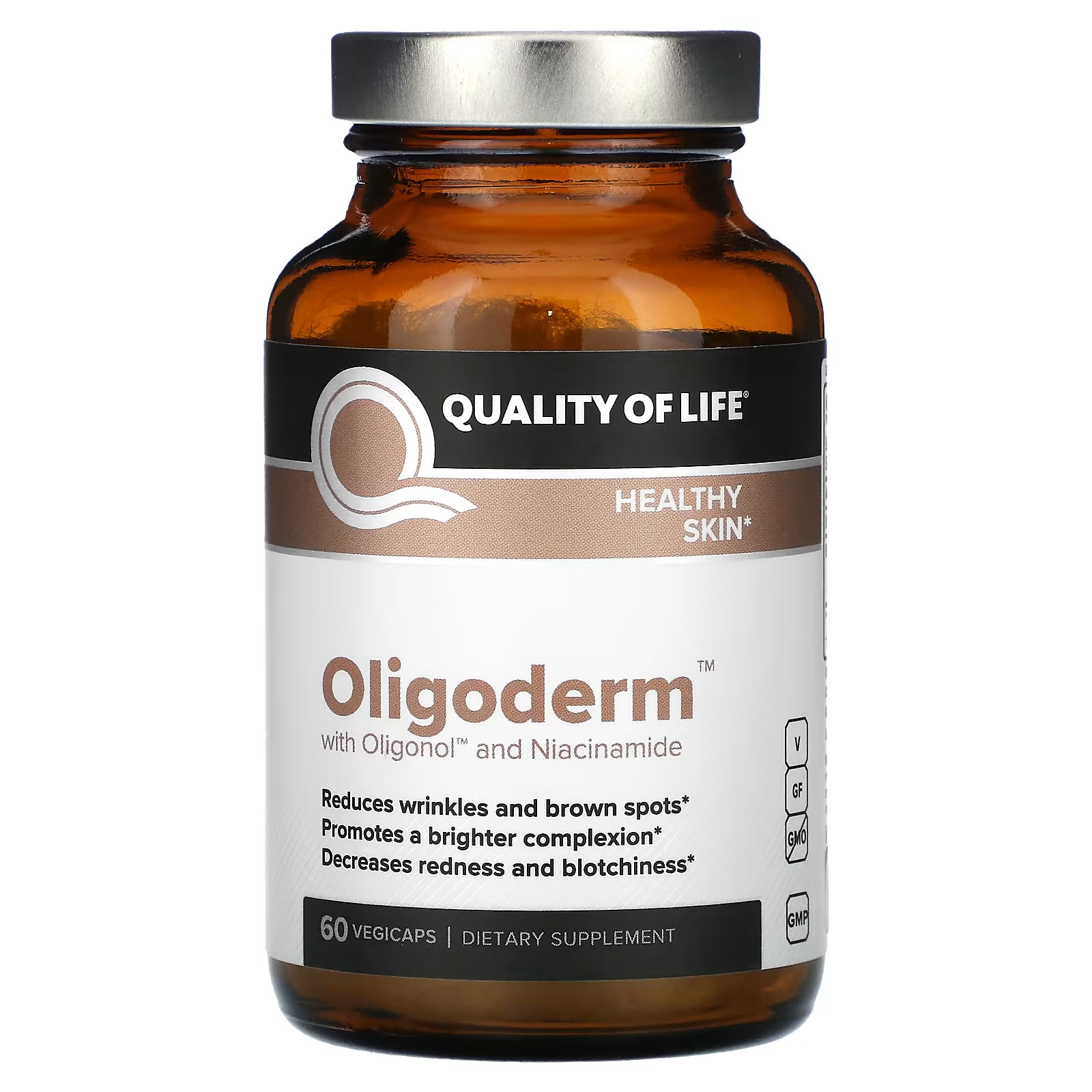 2 X Quality of Life Labs, Oligoderm with Oligonol and Niacinamide, 60 VegiCaps