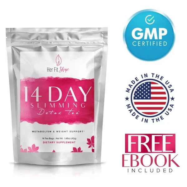 Her Fit Shape Detox Tea – 14 Day Tea Cleanse -Boost Metabolism, Lose Bell, 1 bag