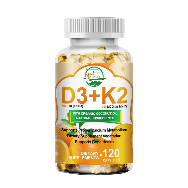 Nature’s Live Vitamin K2-MK7 D3 5000 IU Complex, Boost Immunity & Heart Health