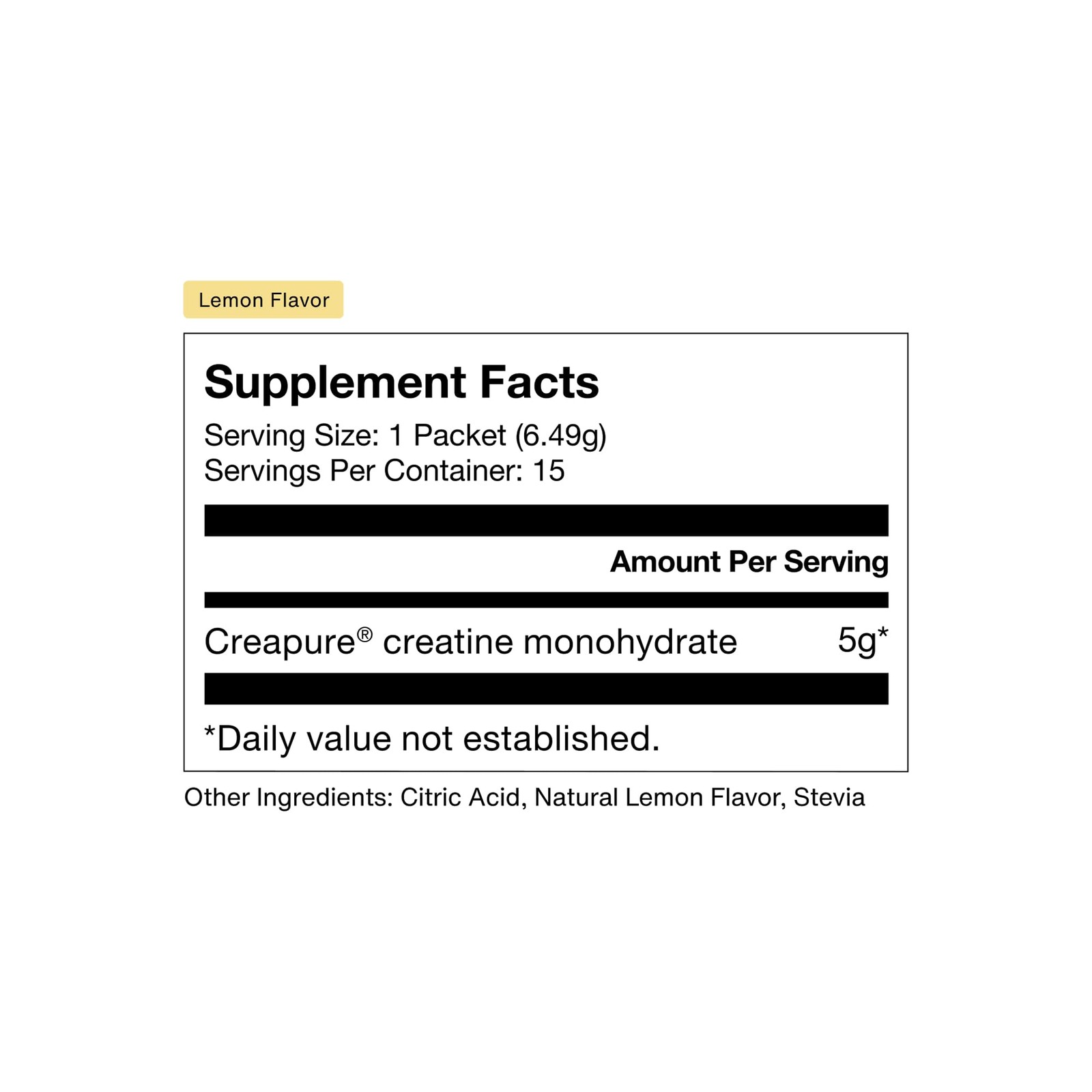 Momentous Creatine Lemon Monohydrate Powder – 0.23 Ounce (Pack of 15)