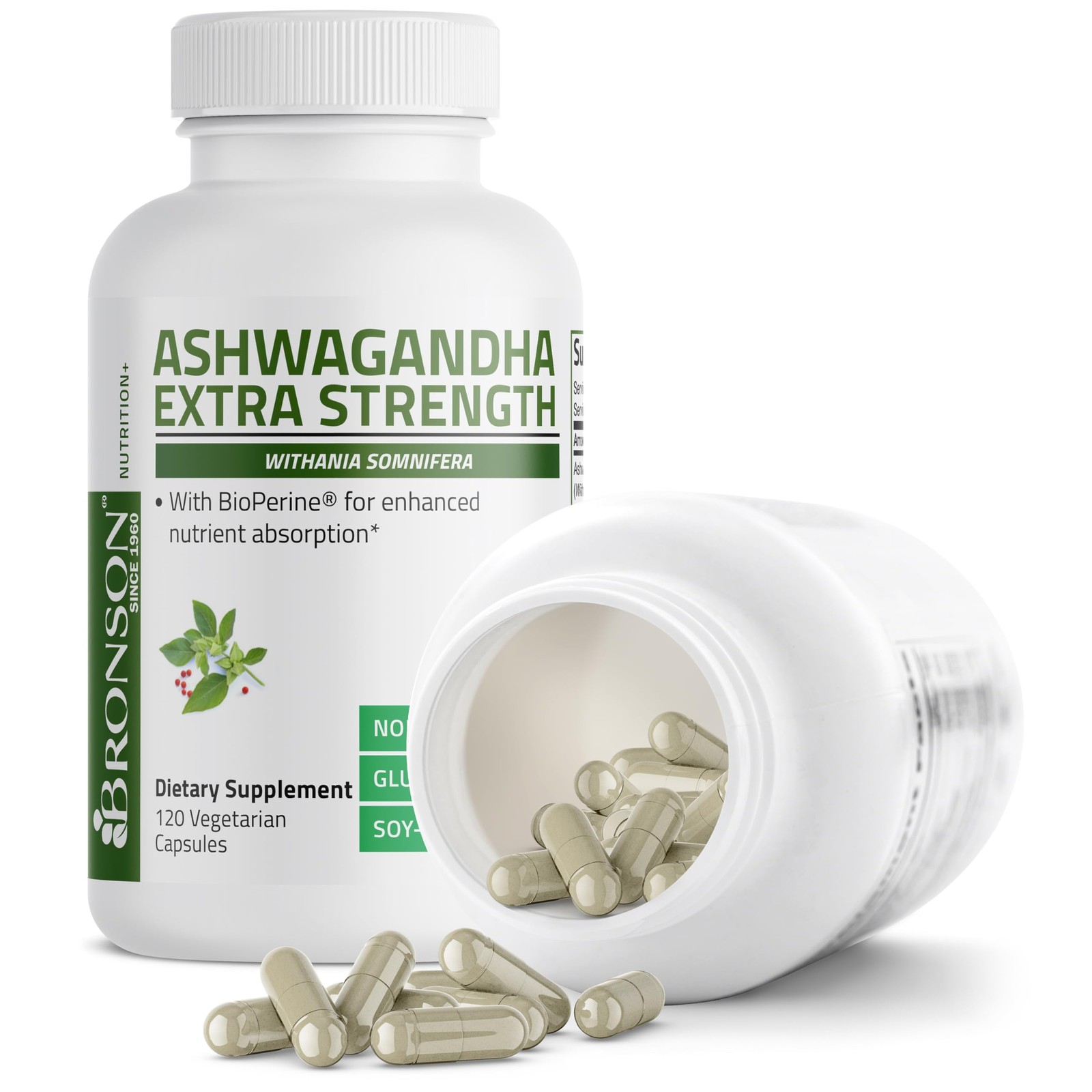 Bronson Ashwagandha Extra Strength Stress & Mood 120 Count (Pack of 1)
