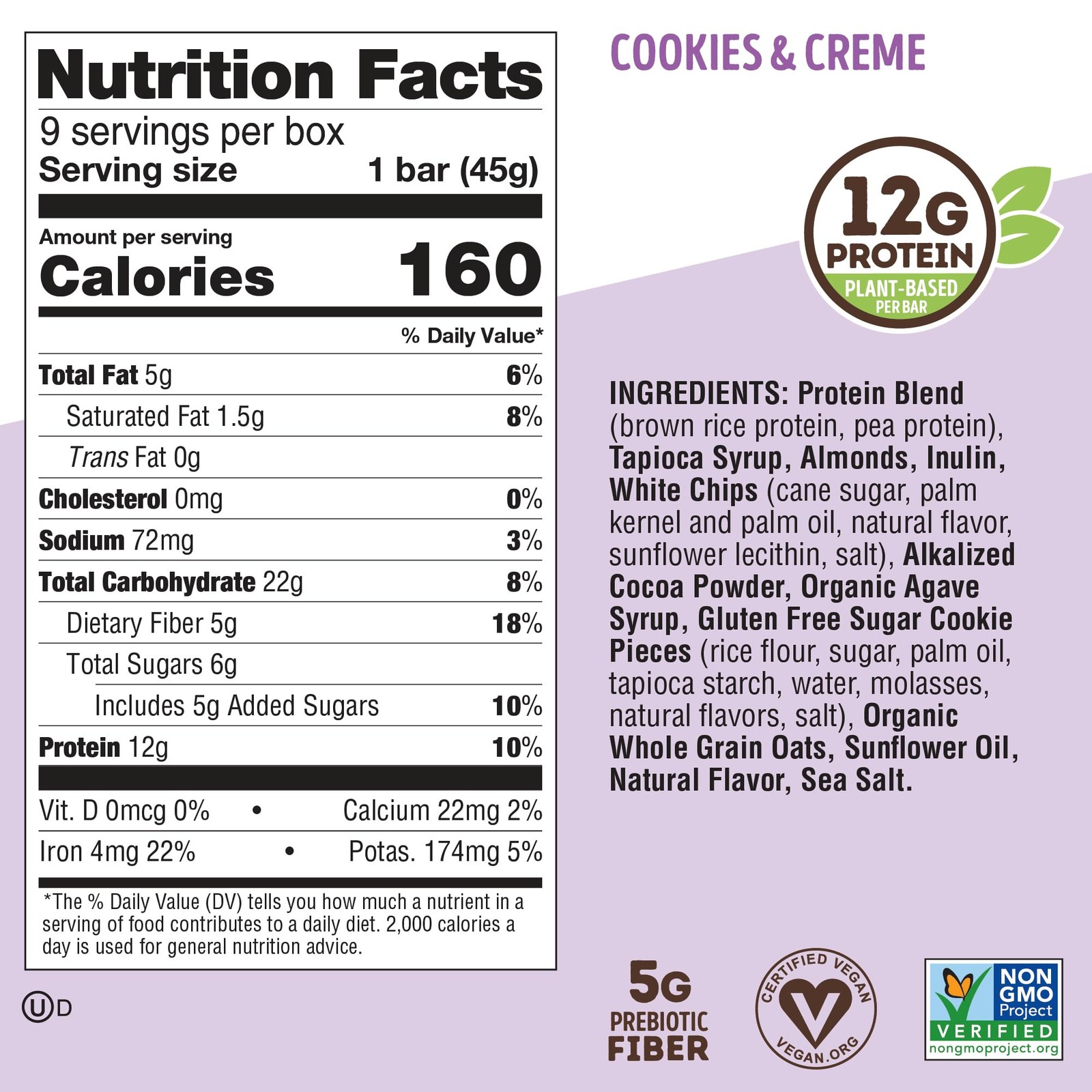 Lenny & Larry’s Cookie-fied Protein Bar – 1.59 Ounce (Pack of 9), No Color