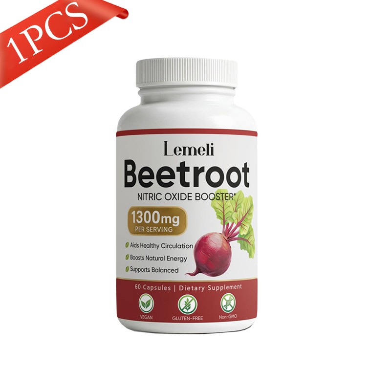 3x Lemeli Beetroot – 1300mg, Lemeli Beet Root Supplement 60 Capsules