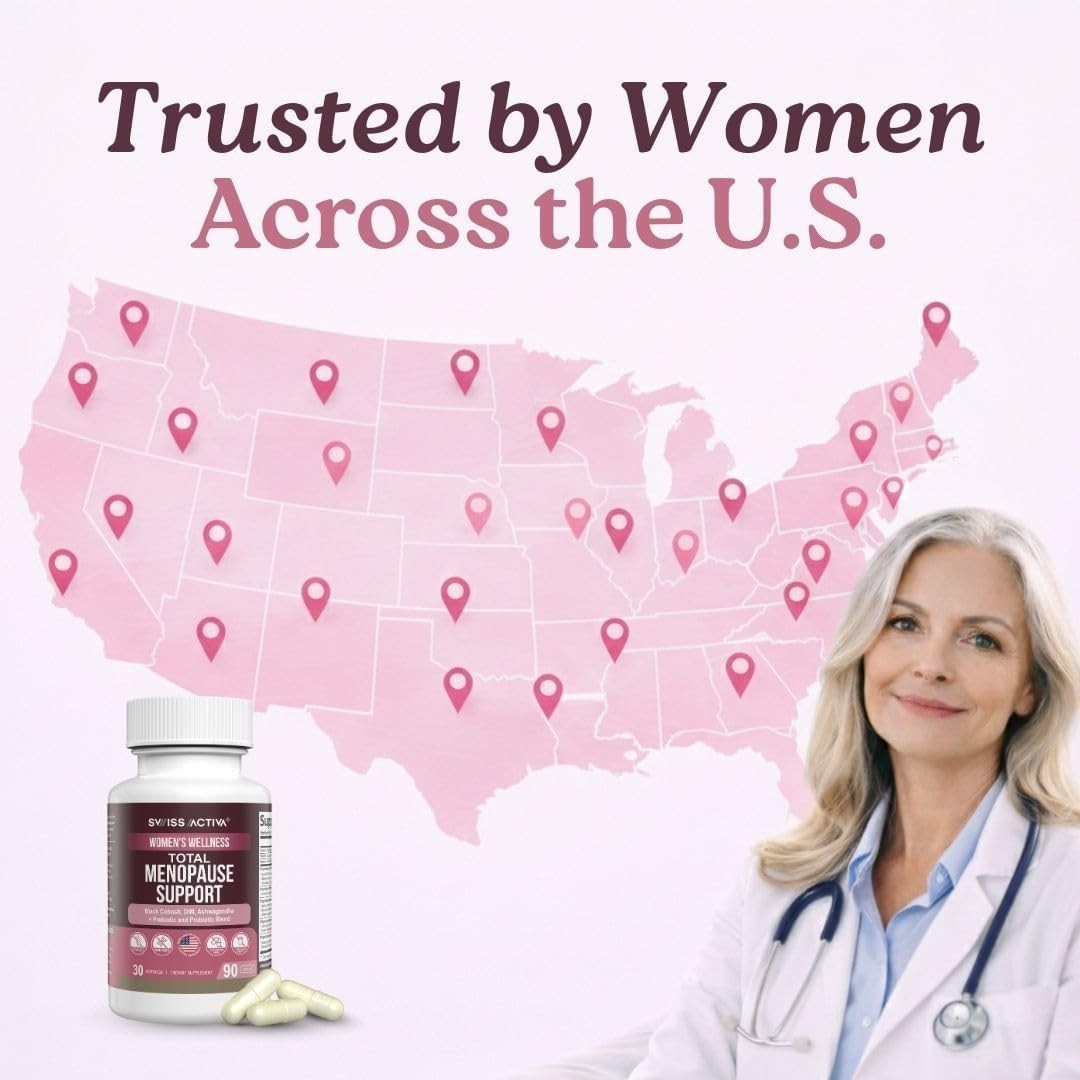 Menopause Wellness: Hormone Balance & Energy Boost Supplements – 90 Count