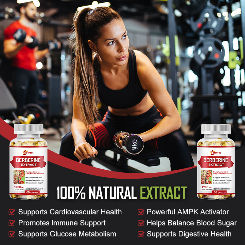 3 Packs Berberine 1200mg High Abosorption For Blood Sugar Immune 3 Months Supply