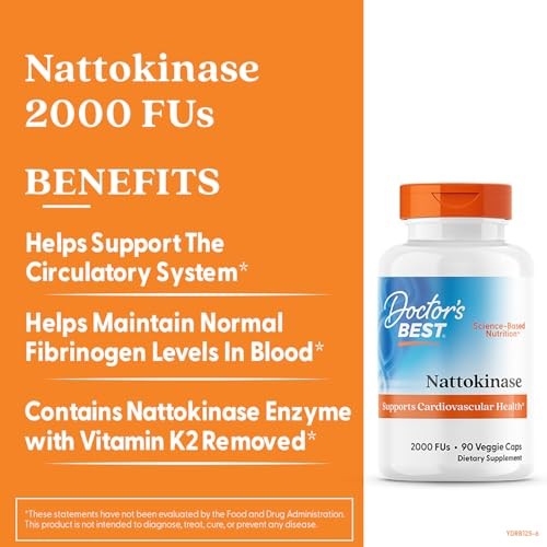 Doctor’s Best Nattokinase 2000 FU Supplement for Men & 90 Count (Pack of 1)