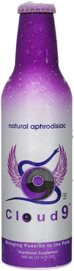 ~ Cloud 9 ~ Aphrodisiac Enhancer Drink ~ 10.14 fl oz Aluminum Bottle (Pack of 4)