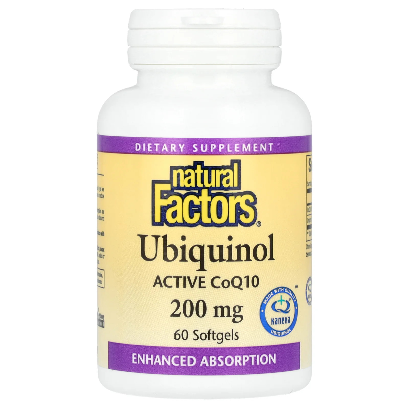 2 X Natural Factors, Ubiquinol, 200 mg, 60 Softgels