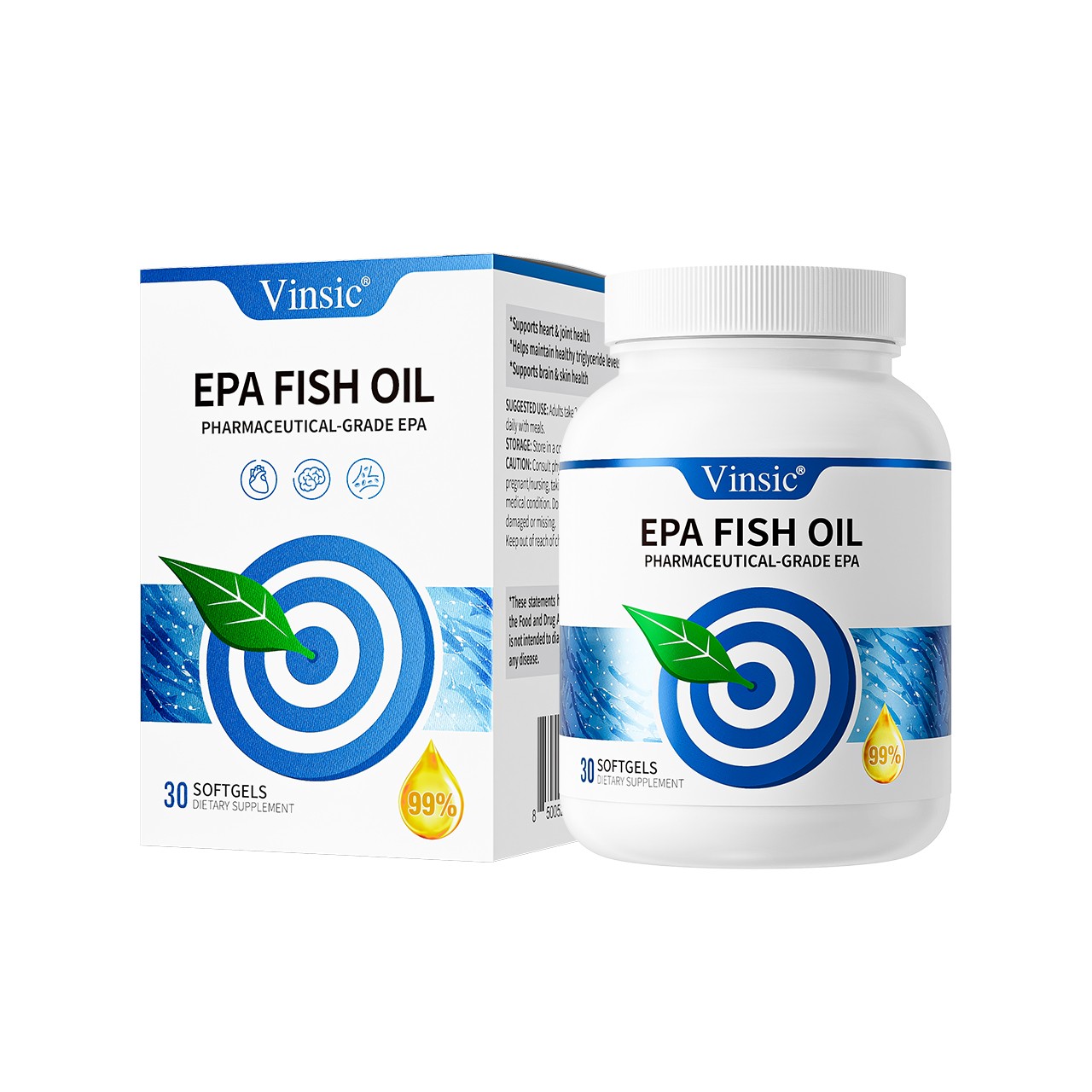Vinsic High-Potency EPA, 30Ct – 99% Pure EPA & Total Omega-3 Fatty Acids*