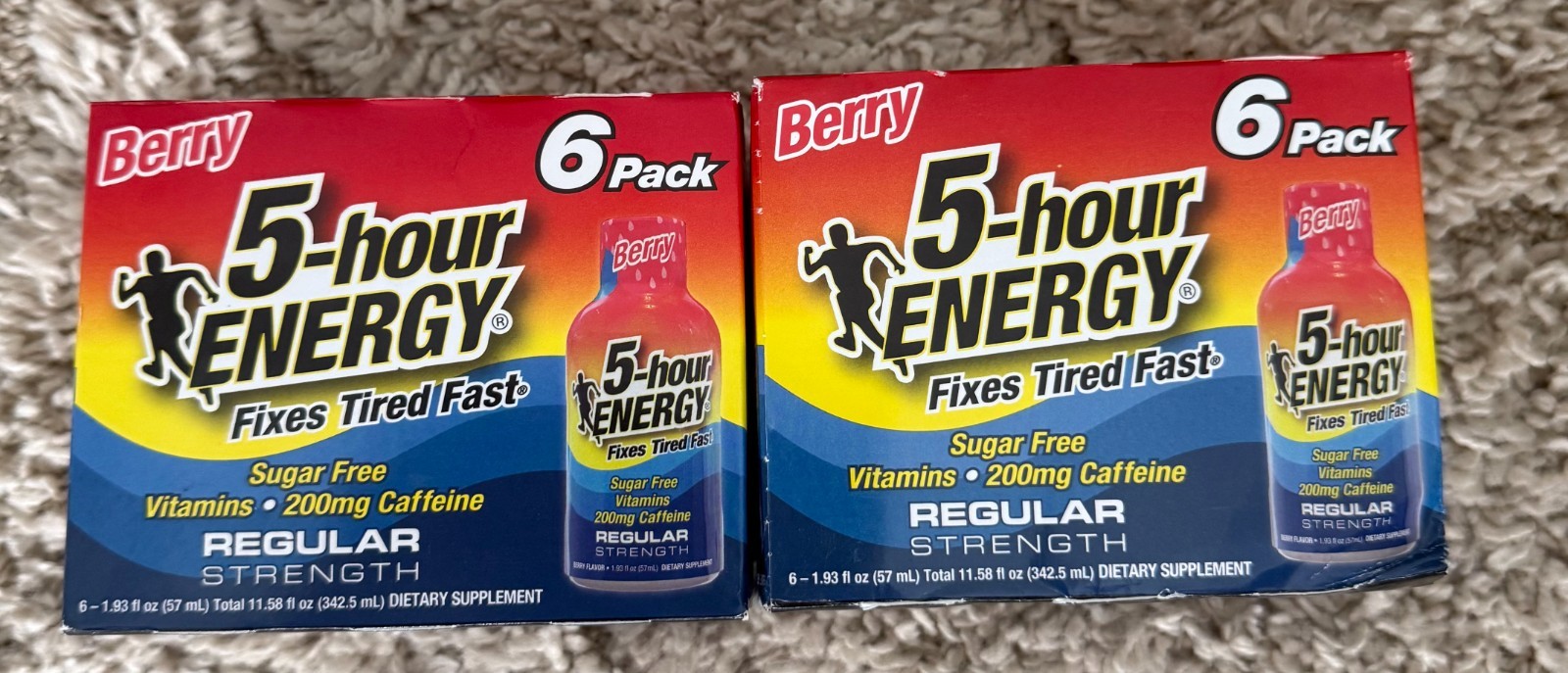 Berry 5-Hour Energy Shot 2 Boxes 12 Bottles