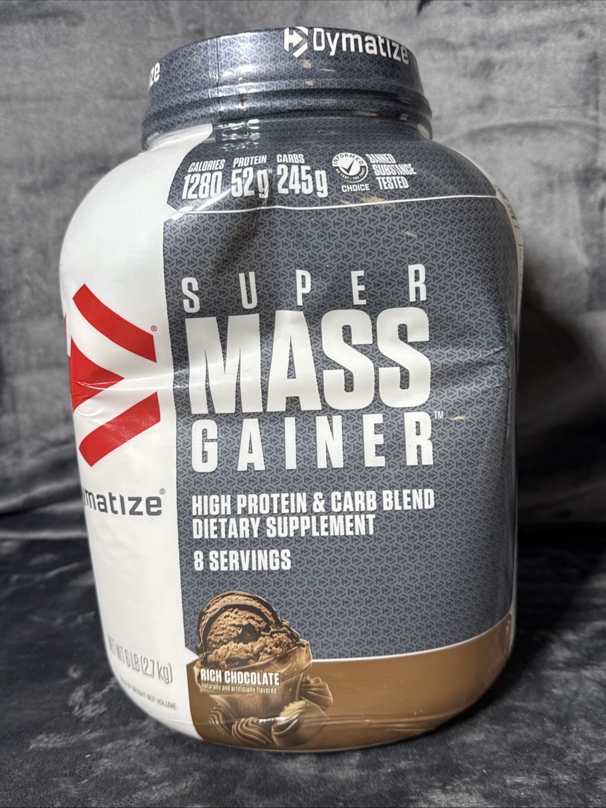 Dymatize Super Mass Gainer Protein Powder, 1280 Calories & 52g, Exp. 05/2026