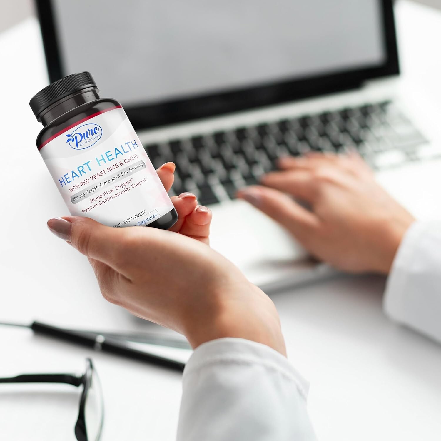 Pure By Nature Red Yeast Rice & CoQ10 Supplement, May Support Vascular Welfar…