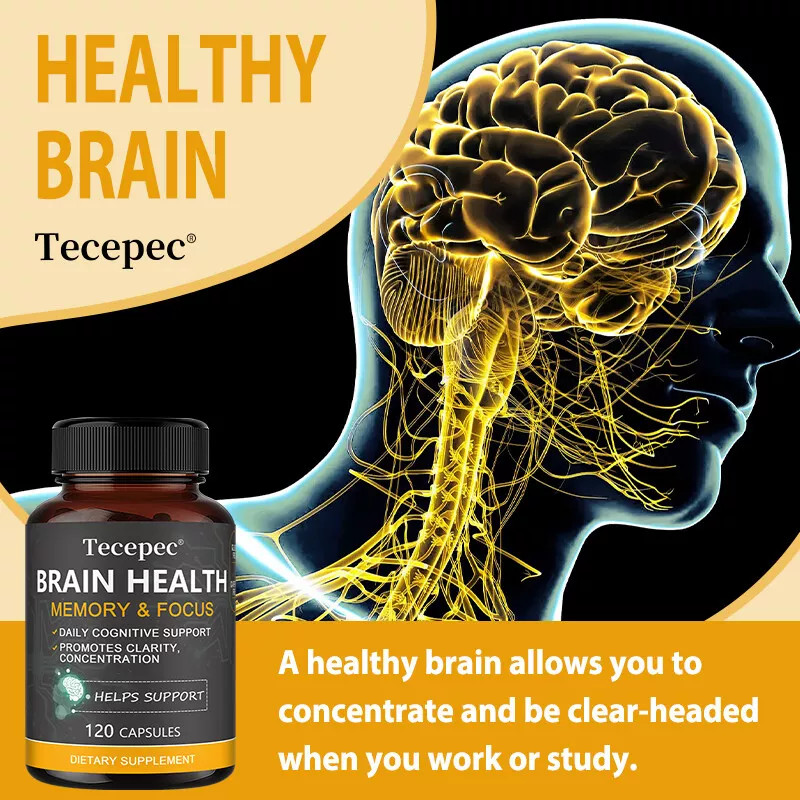 Brain Health Supplement Improves Memory Focus Support Thinking Health 30-120 Cap