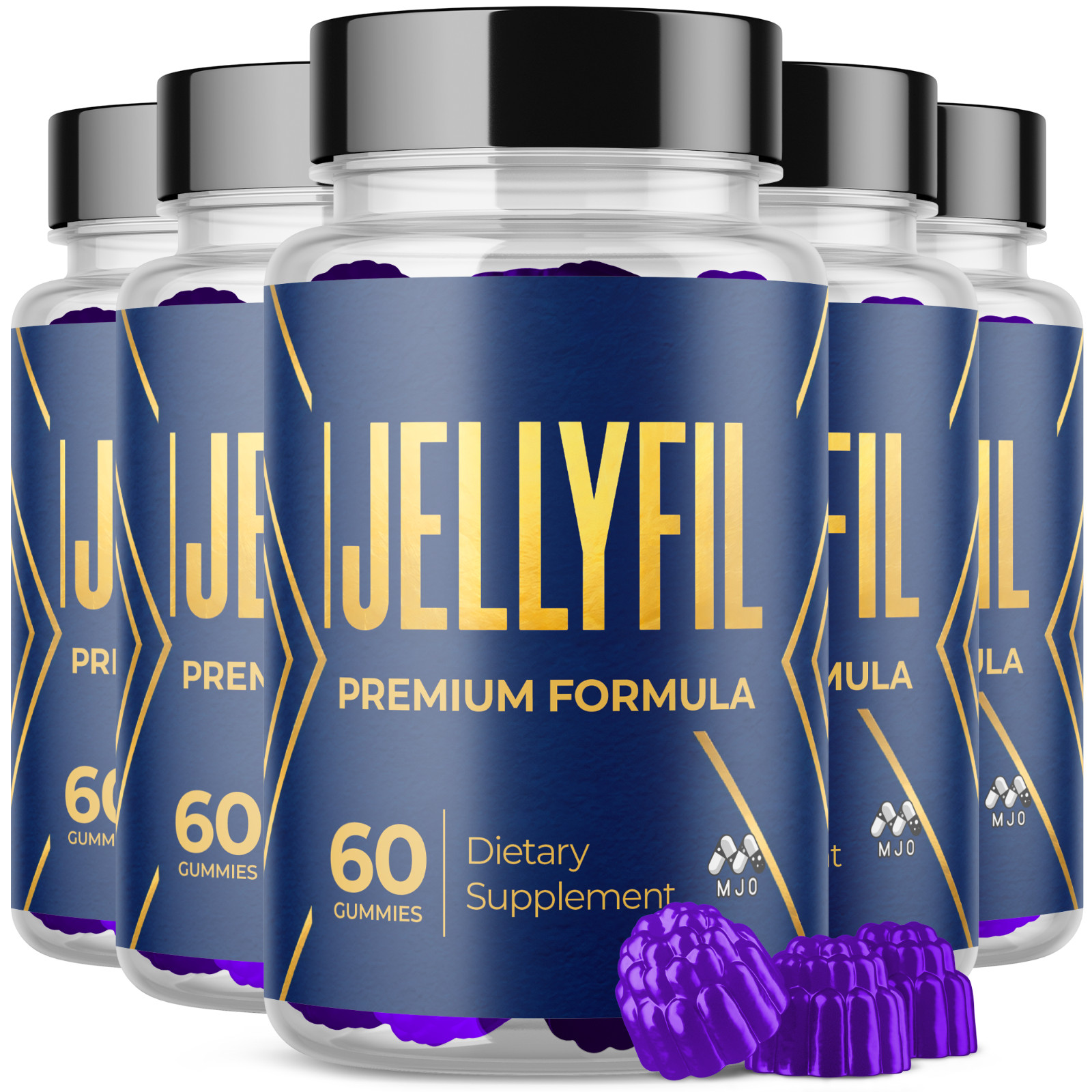 (5 Pack) Jellyfil Male Gummys Advanced Male Health Vitamin Support 300 Gummies