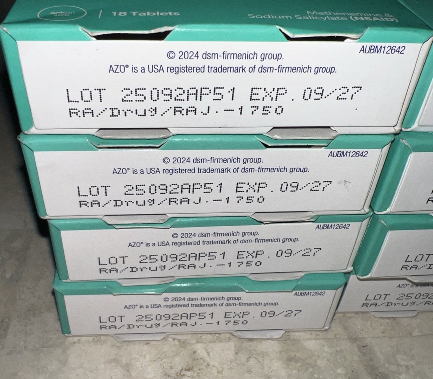 8 Boxes AZO Urinary Tract Defense Antibacterial Protection 18 Tablet Ea Exp 9/27