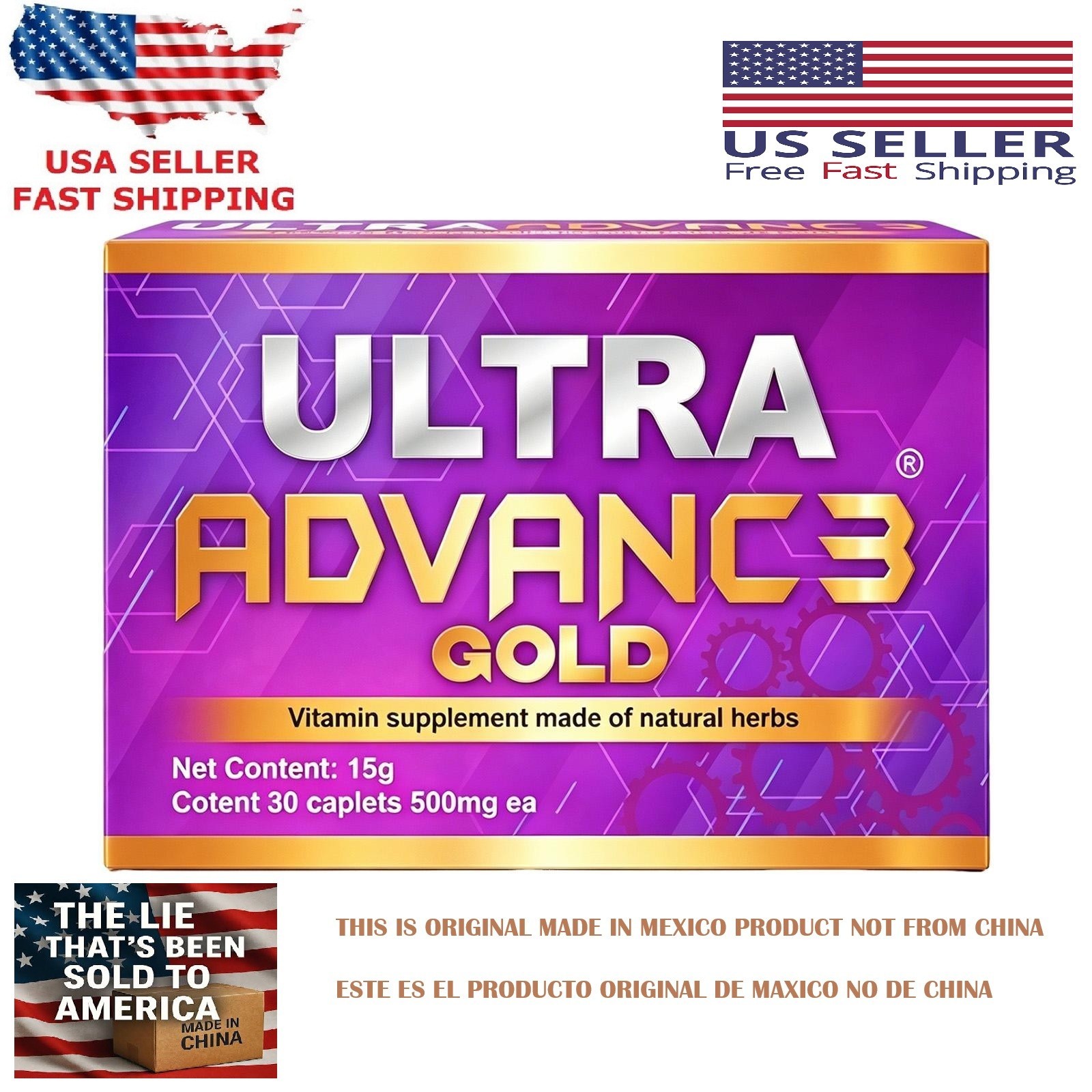 Ultra Advance Vitamin & Mineral Supplement 30 Capsules 500 mg