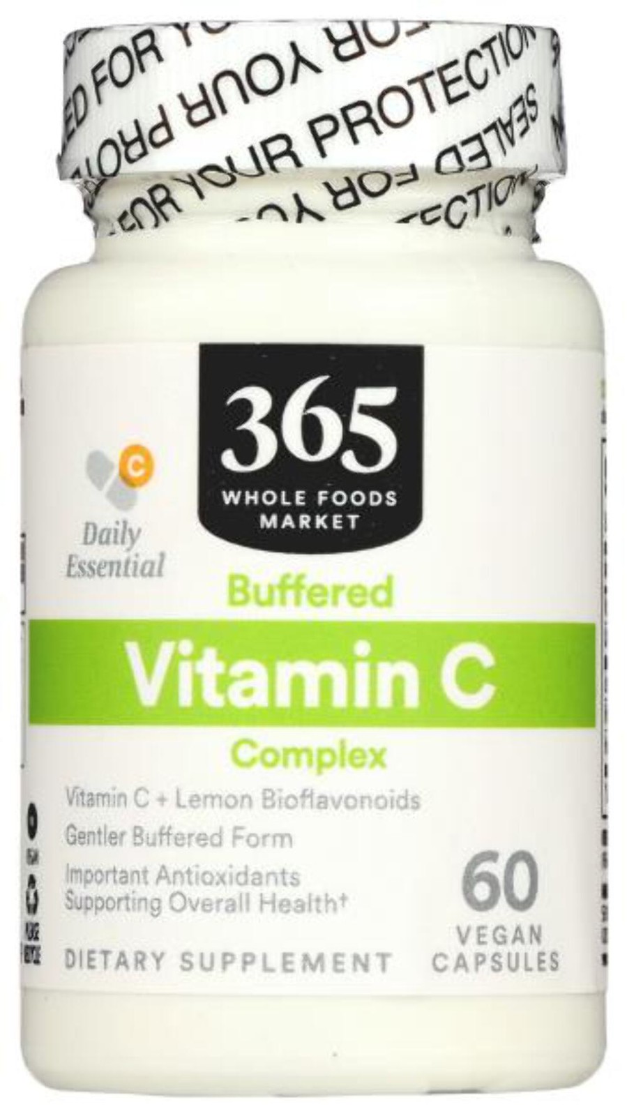 2/27 365 by Whole Foods Market, Buffered Vitamin C Complex, Vegan, 60 Capsules