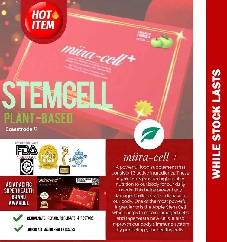 Miira-cell+ plus by Revoobit International 24 Sachet Stem Cell Nutrition (1 Box)