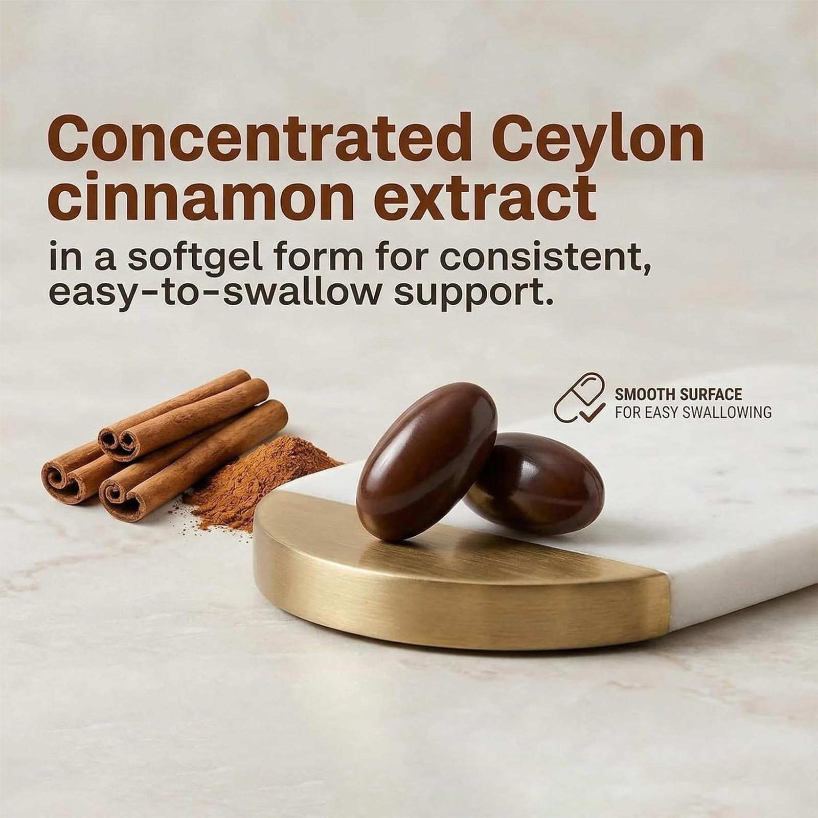 Ceylon Cinnamon Softgels – 300 Softgels – Non-GMO, Gluten Free of – Gentle