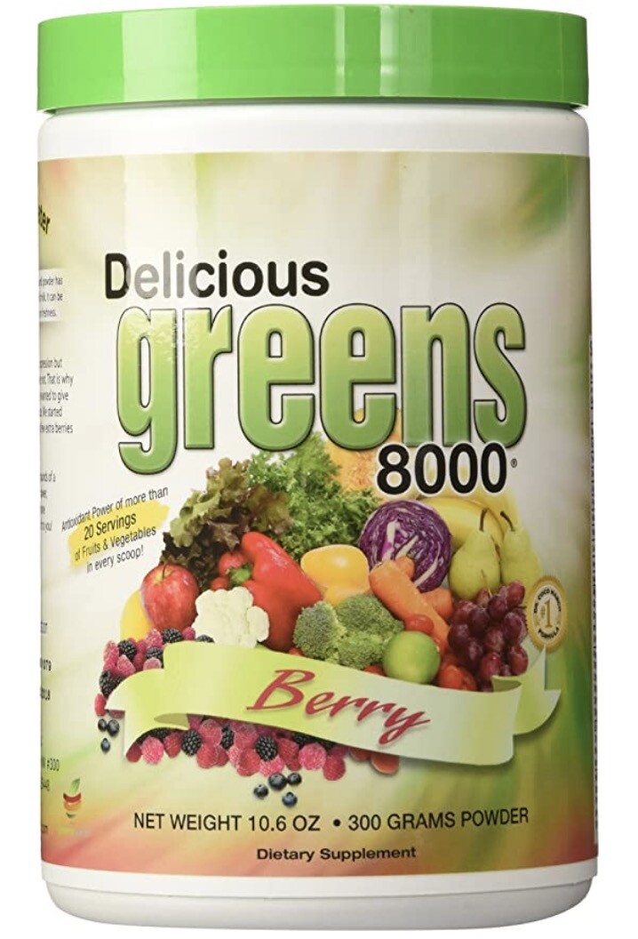 Delicious Greens 8000 10.6 Ounces ***BERRY Flavor