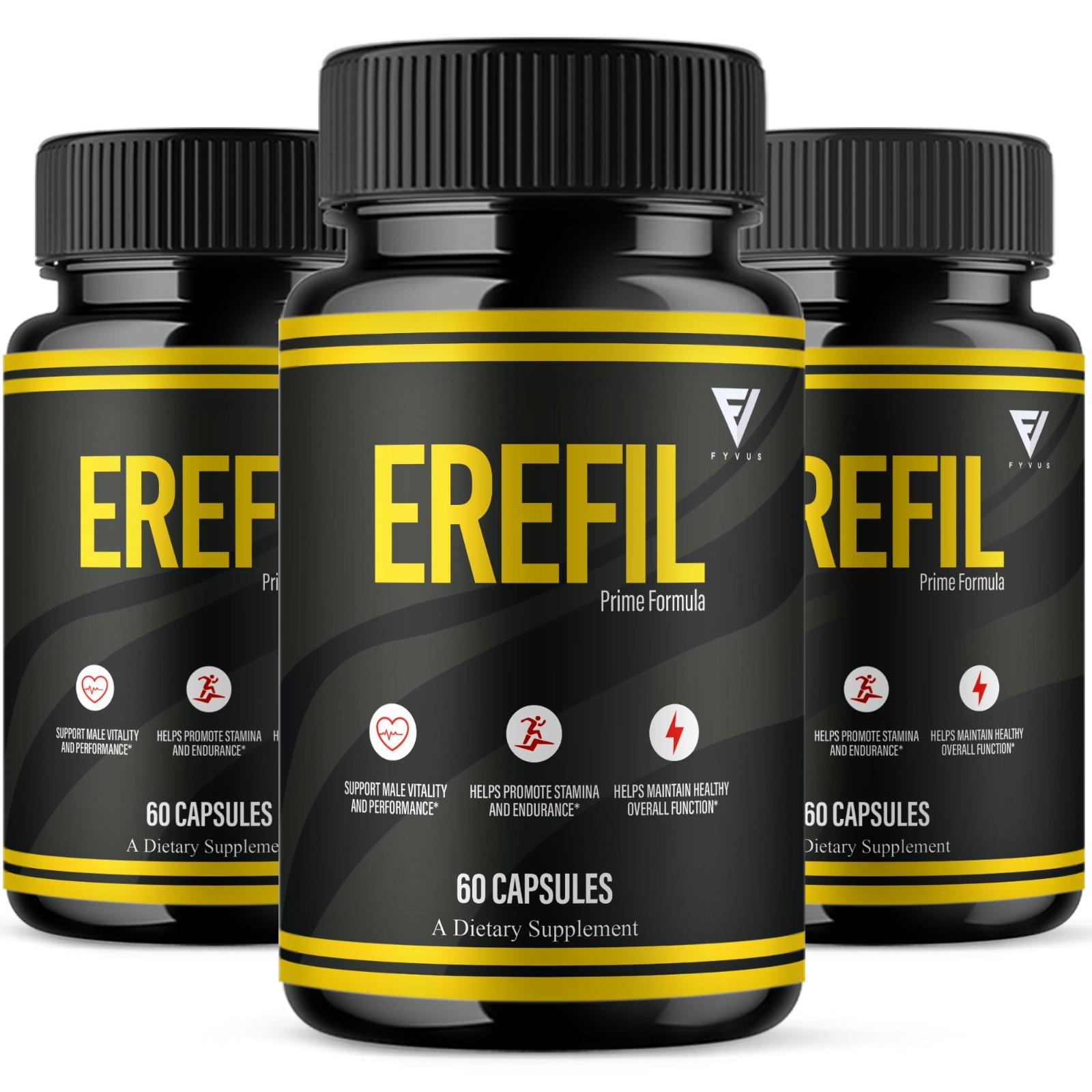 (3 Pack) Erefil Premium Performance Capsules, Erefill Supplement (180 Capsules)