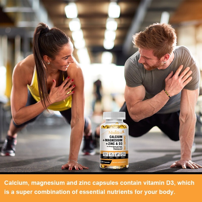 Calcium Magnesium Zinc Vitamin D3 1000MG Complex Softgels-High Absorption